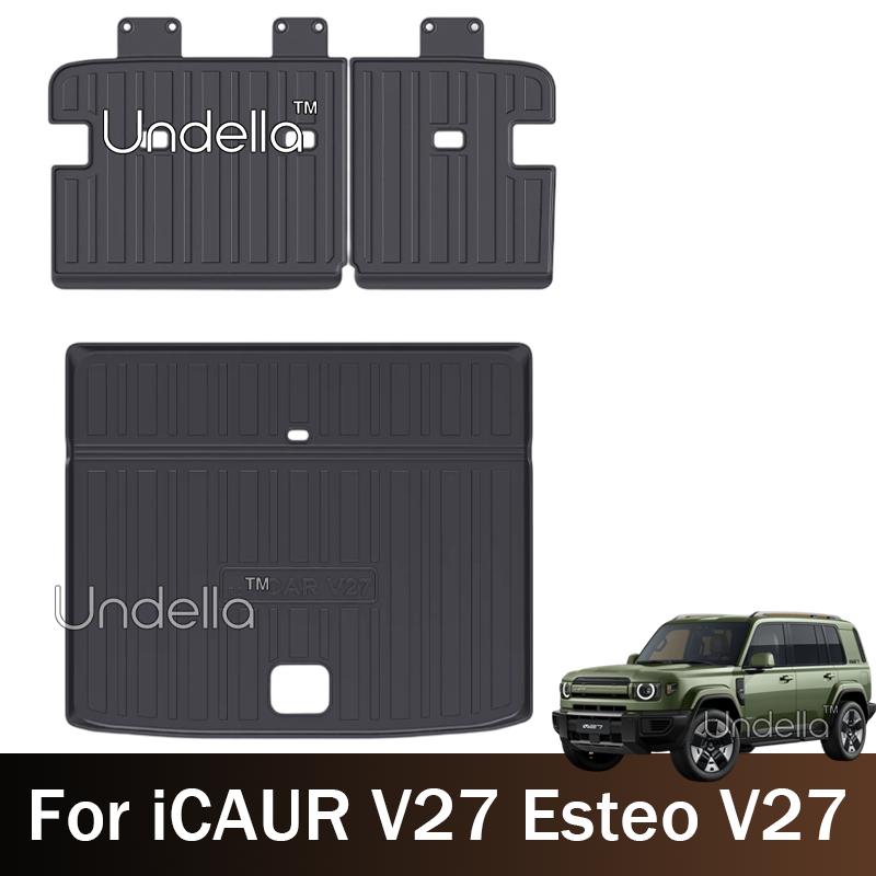 For ICAUR V27 Esteo V27 2026 2027 TPE Rear Trunk Cargo Boot Liner Waterproof Anti‑Slip Mat Car Interior Protector Decor Parts