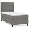 Maison Exclusive - Sommier à lattes de lit avec matelas Gris foncé 80x200 cm Tissu