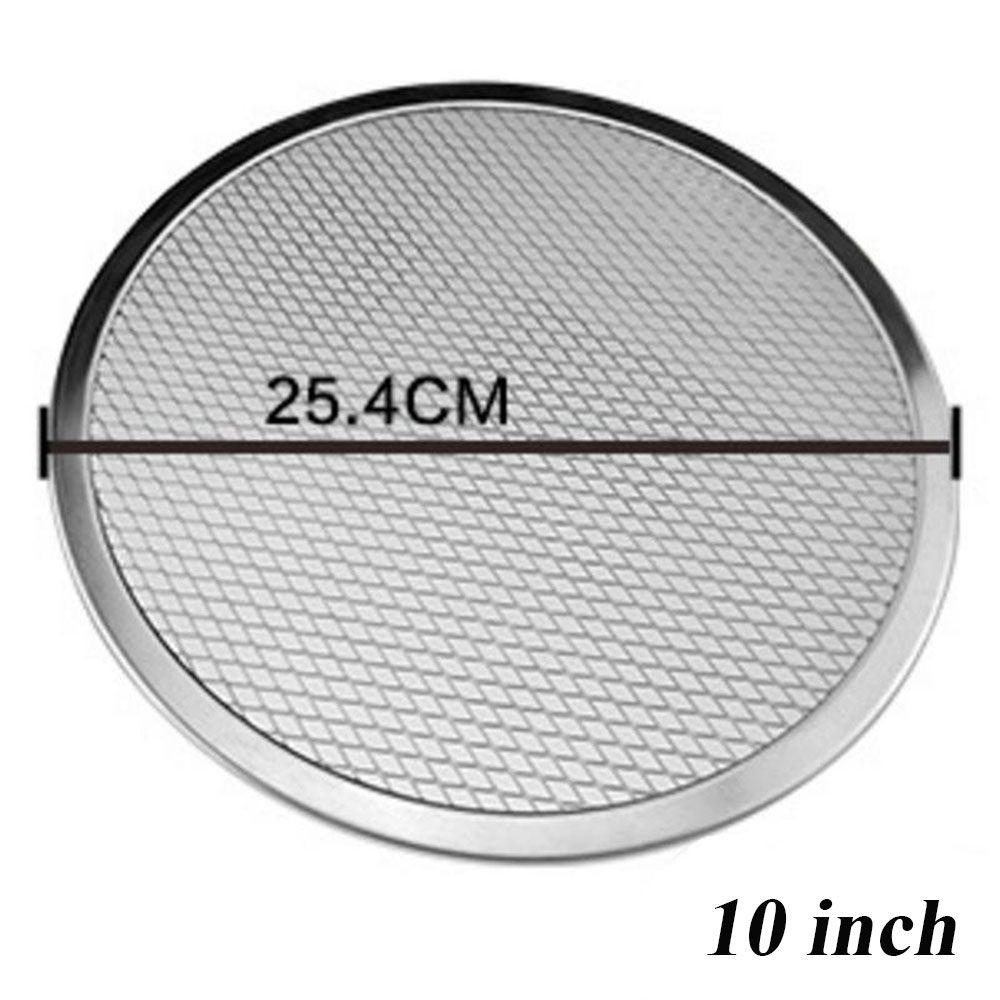 6''-12'' Home  Oven Net Kitchen Baking Tray Aluminium Mesh Plate Pan Pizza Screen