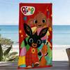 Bing Bunny Kids Beach Towel, Cartoon Microfiber Quick Dry Sandproof Towel for Summer Pool Travel Gift