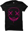 Neon Pink Sketch Face Graphic T-shirt