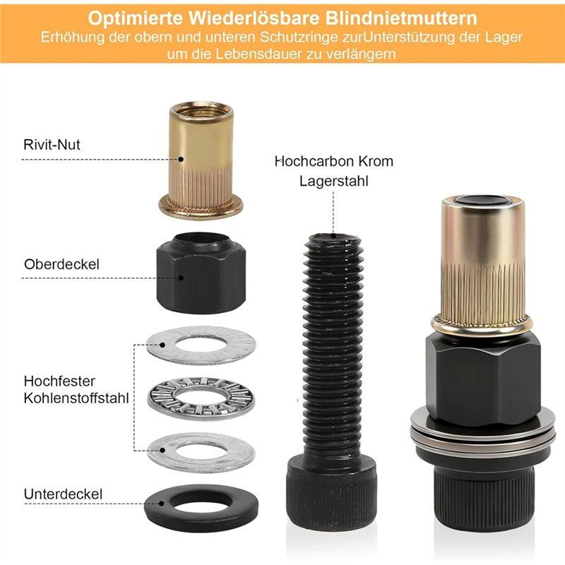 M-Modern-Rivet Nuts Set 7-Piece Rivet Nut Pliers, Insertion Nuts Hand Rivet Set With 70 Nuts