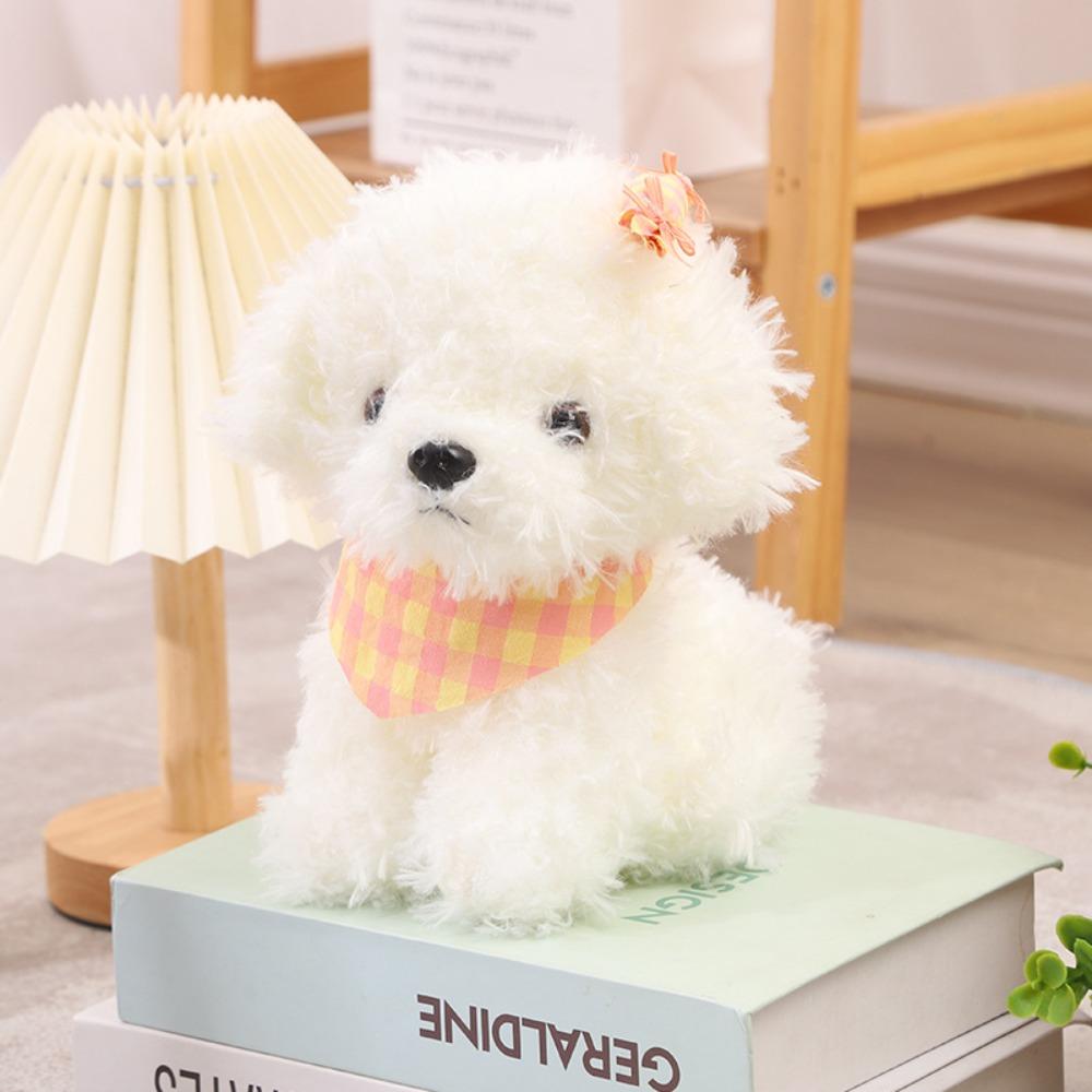 For Children Curly Hair Dog Baby Appease Stuffed Animals Stuffed Dog Doll Soft Cute 25CM Simulation Dog Home Decor