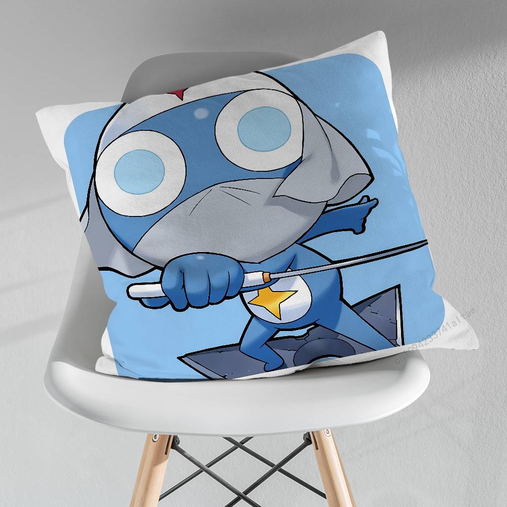 GGunsou FFrog KKeroro Pillowcase for Sofa Room Office Decor Printing  Merchandise AllMatch Cushion Cover