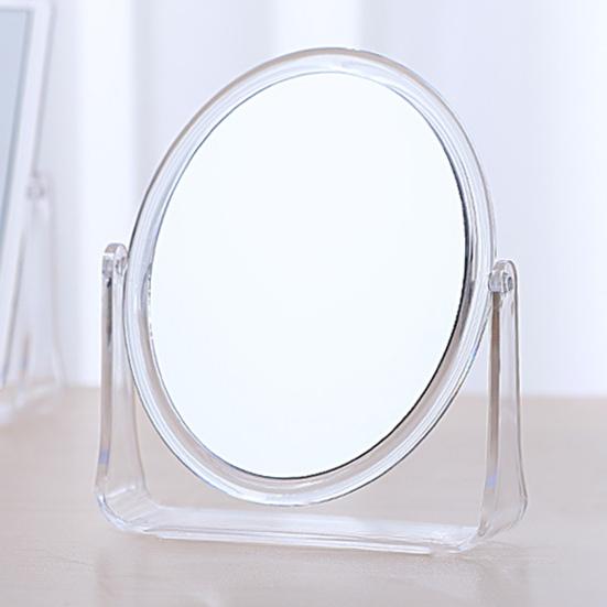 Зеркало для макияжа с увеличением 1/5/7X, двухстороннее, вращающееся на 360 градусов, портативное, круглое, акриловое, настольное, с увеличением, для мужчин и женщин