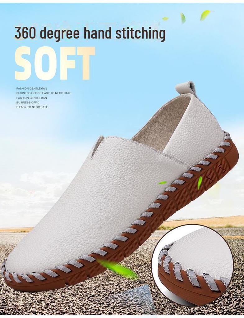 Мужские повседневные туфли-лодочки из искусственной кожи большого размера с круглым носком