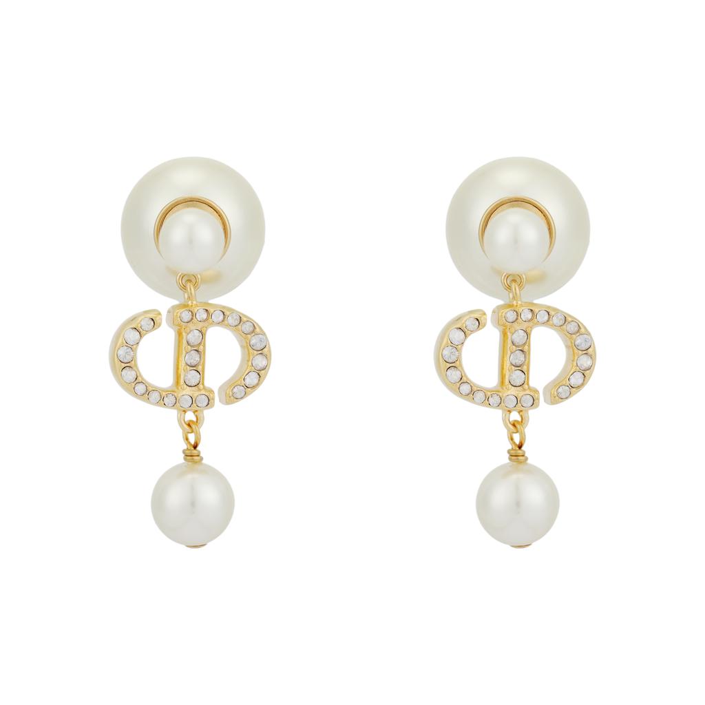 Dior Tribales Pearl Star Rhinestone Resin Imitation Crystal Metal Earrings Women Earrings E1811TRICY-D301