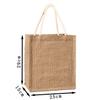 Eco Friendly Reusable Jute Bag Waterproof Interior Burlap Tote Bags Natural Linen Bags with Soft Cotton Handles and Laminated Interior