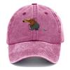 pc Retro Washed Distressed Animal Print Baseball Cap  Unisex Lightweight Suitable for   Outdoor Fishing Hat with Distressed