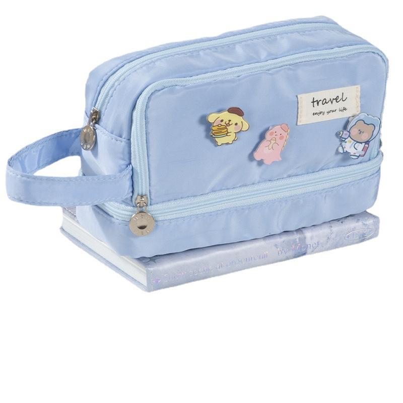 1 шт. Большая вместительная сумка для карандашей, эстетичные школьные чемоданы для девочек, кавайный держатель для канцелярских принадлежностей, детский пенал для ручек, школьные принадлежности для студентов