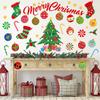 Christmas Wall Decals Christmas Tree Wall Stickers Xmas Ball Fireplace Decals Stickers Removable Merry Christmas Wall Decoration
