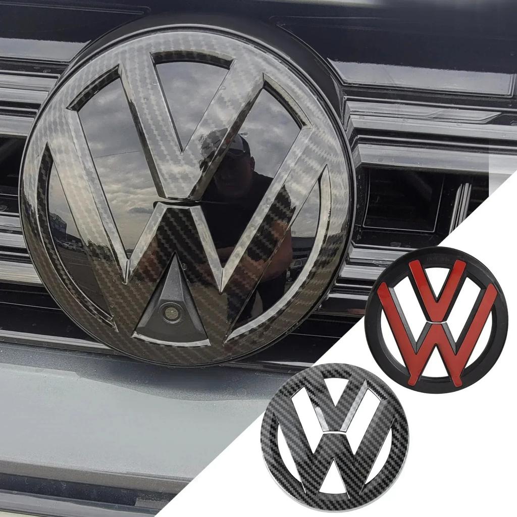rsq1 2Pcs Not Affect ACC Car Front Grille Emblem Rear Trunk Lid Cover For Volkswagen VW Tiguan 2017 2018 2019 2020 Auto Accessories