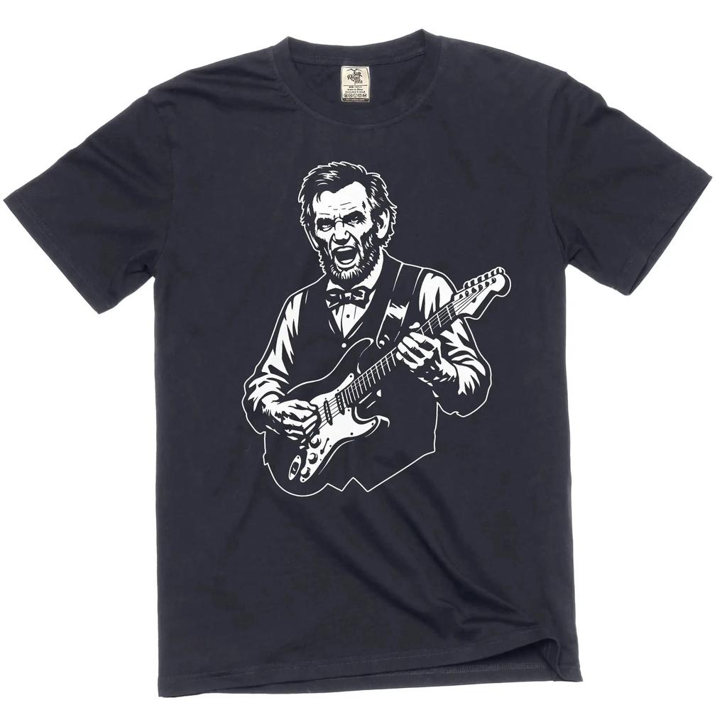 Abraham Lincoln Rock Guitar T-Shirt Funny patriotic guitarist Tee shirt