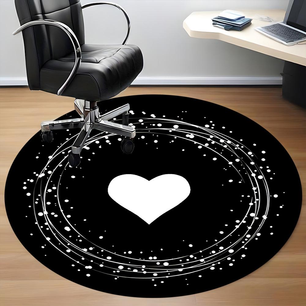 1 шт. Круглый ковер Love Sparkle для офиса, Коврик подходит для офиса, Под офисные стулья, Спальни, Гостиной, Домашнего декора, Декор комнаты