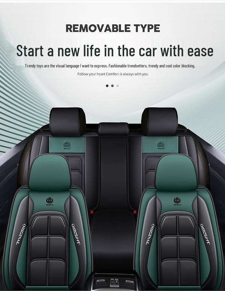 Универсальный кожаный чехол на сиденье автомобиля с полной защитой для всех сезонов