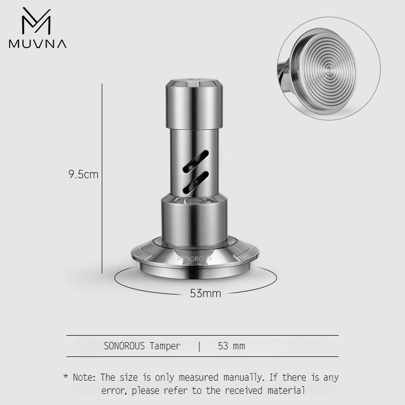Темпер для эспрессо MUVNA V2, давление 30 фунтов, пружинный тампер для кофе, гравитационный распределитель из нержавеющей стали с адаптивной высотой, новый комплект
