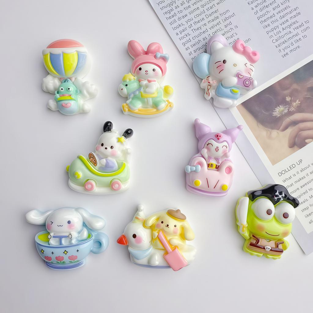 10/20PCS Bumper Car Series Resin Accessories DIY Phone Case Cream Glue Hair Clip Patch
