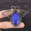 Lapis Lazuli Pendant Copper Wire Wrapped Butterfly Pendant Handmade Pendant Copper Wire Wrap Jewelry Gift For Her Natural Gemstone Jewelry