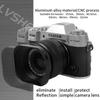 Металлический квадратный бленда для объектива камеры Совместим для Nikon16-50 Canon Sony Fuji15-45/35f2 Универсальный фотоаксессуар 52/43/46/39мм
