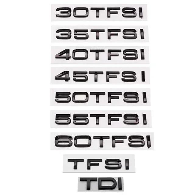 ABS Car 30 35 40 45 50 55 60 TFSI TDI Letters Logo Trunk Badge Emblem Decals Sticker For B A6 A1 Q3 Q5 Q7 A4 A3 B5 B6 B7 B8