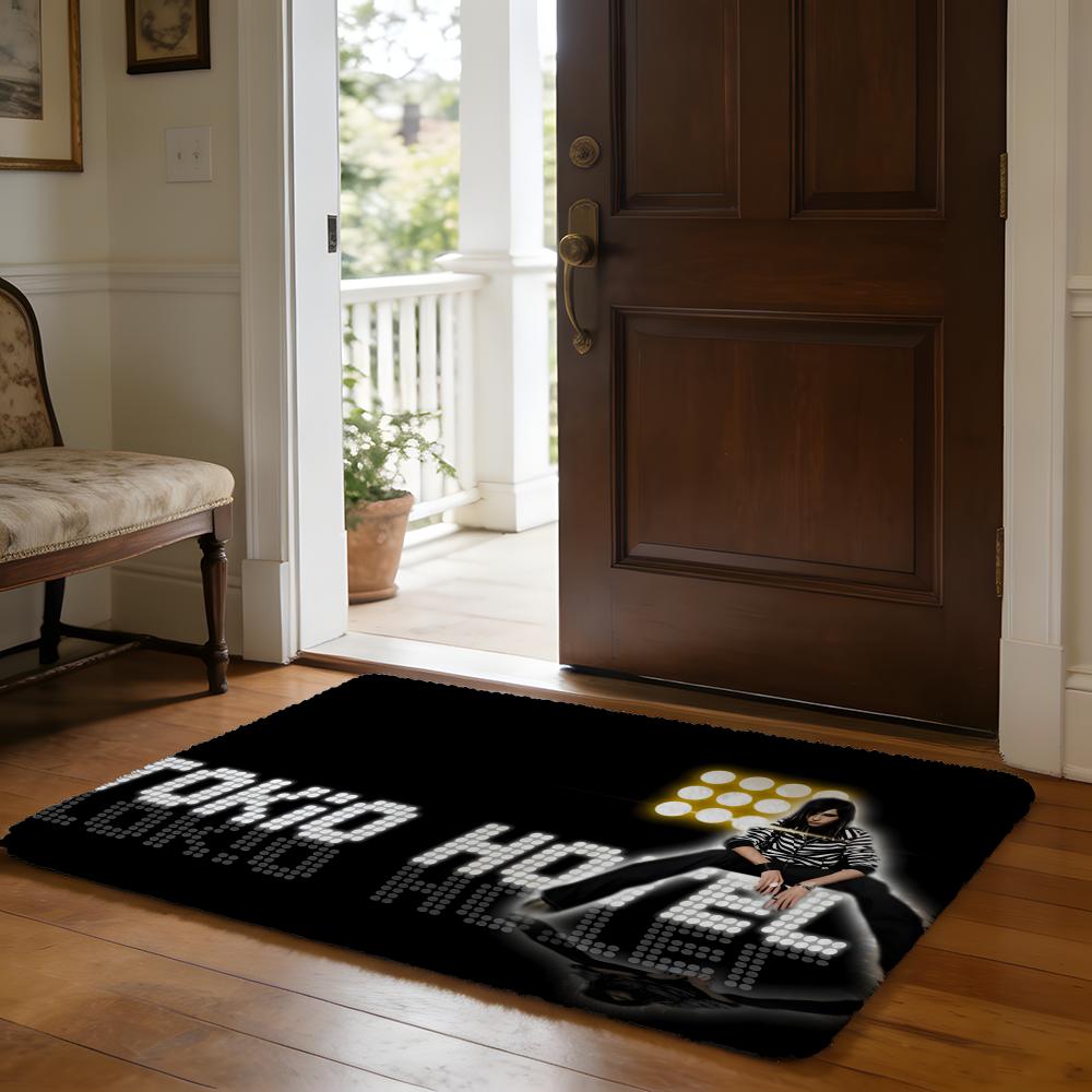 Floor Mat Soft Flannel Rug Non-Slip Absorbent Mat for Bathroom Bedroom Home Decor The P-Prodigy band