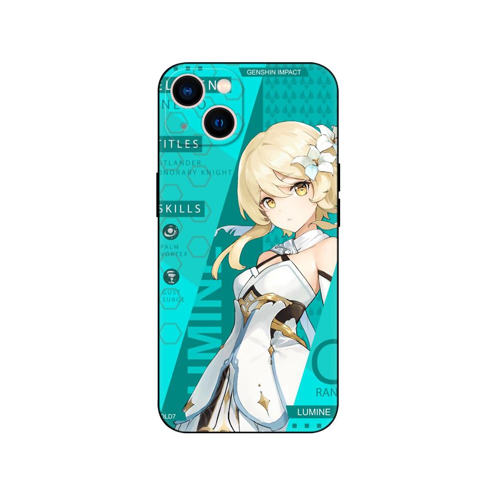 Черный чехол из ТПУ для OPPO A16 A16S A55 A94 F17 F19 Pro Reno 4 5 Lite 6 4G 5G Genshin Impact Girls
