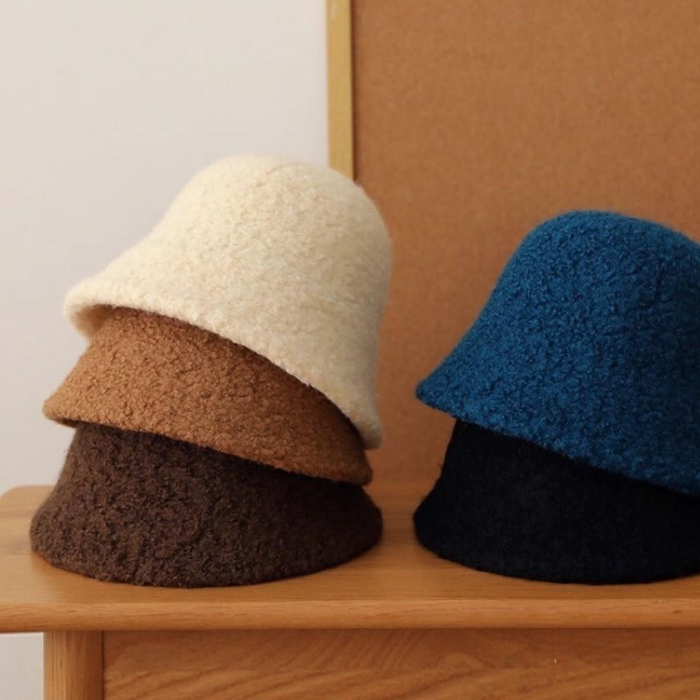 Thickened Bucket Hat Keep Warm Versatile Cap Casual Fisherman Hats for Women