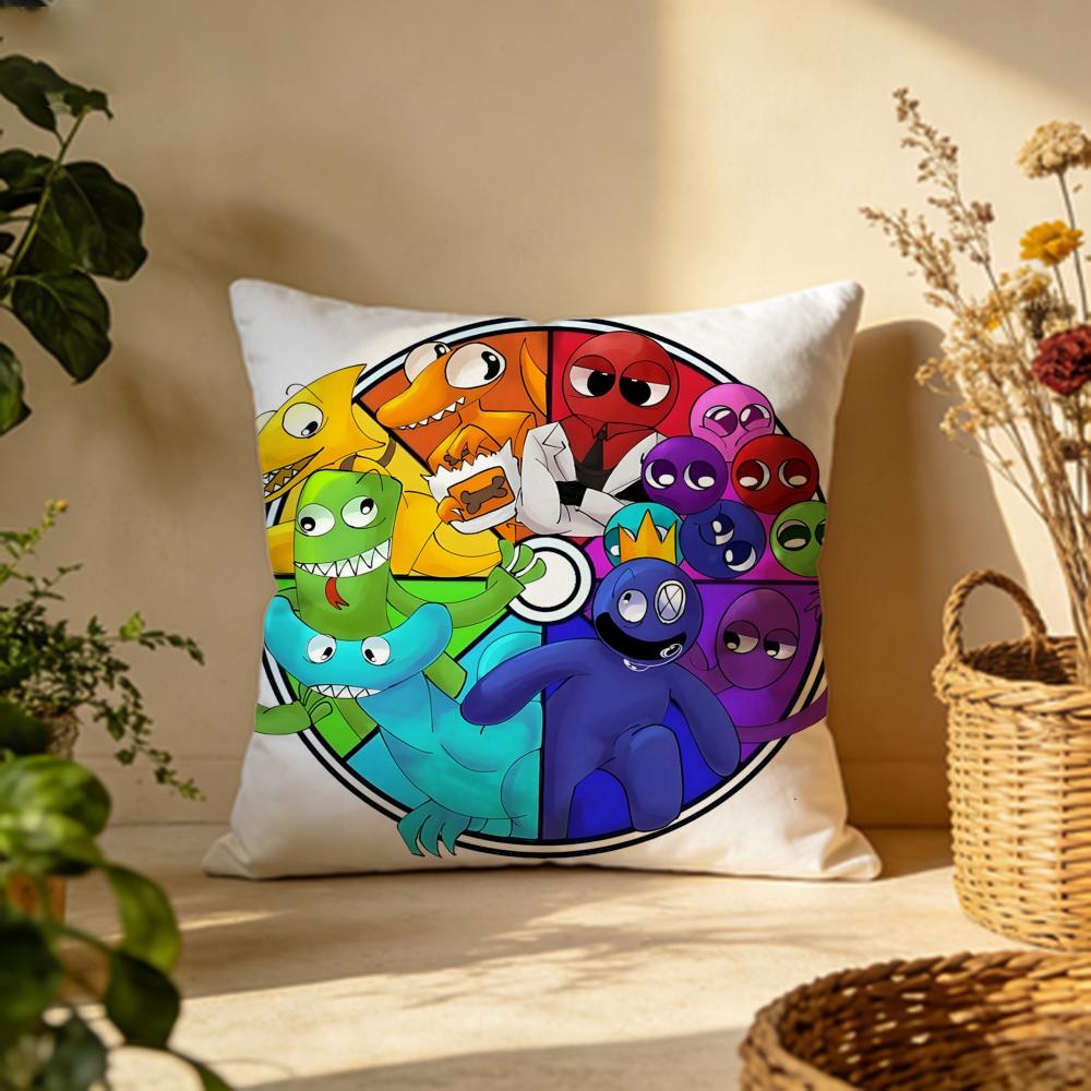 Fashion RRainbow Friendses Cushion Cover Versatile DoubleSided Pillow Case Fit for Sofa Bed Car Daily Decor
