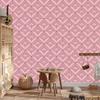 Geometric rhombus wallpaper coral and red, fine detail 50x1000