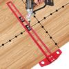 2 in 1 Line Marking Ruler Aluminum Alloy Scriber Marking Ruler  Woodworking