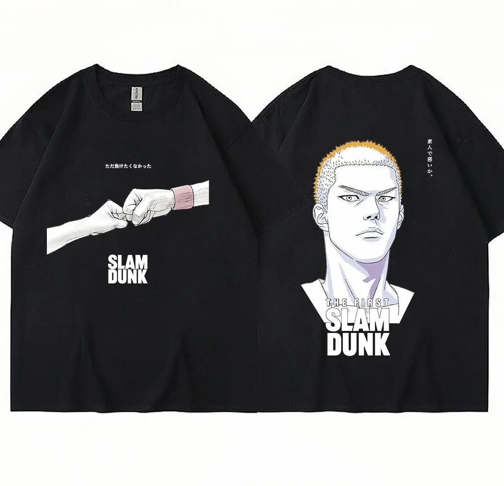 Новая футболка Футболка Slam Dunk Футболка Аниме Ryota Miyagi Футболки унисекс Женская баскетбольная команда Короткий рукав Оверсайз Корейская уличная одежда