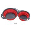 2 Pieces Silicone Strainer Foldable Colander Filter Drain Washing Drain Basket Collapsible Colander Set