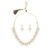 Традиционный комплект ожерелья Kundan & Pearls золотого тона для женщин