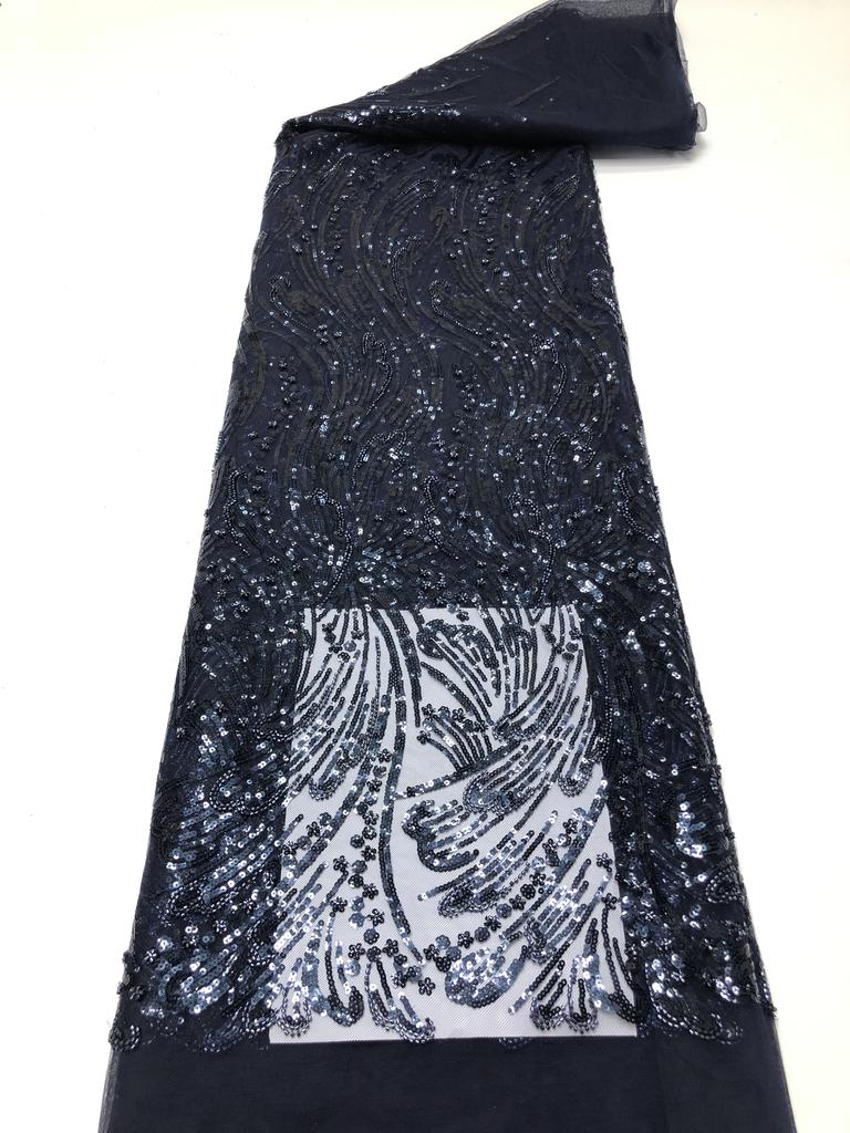 Африканское кружевное полотно с вышивкой пайетками, нигерийское свадебное 2025, высококачественное французское тюлевое кружевное полотно для свадебного платья, женское шитье