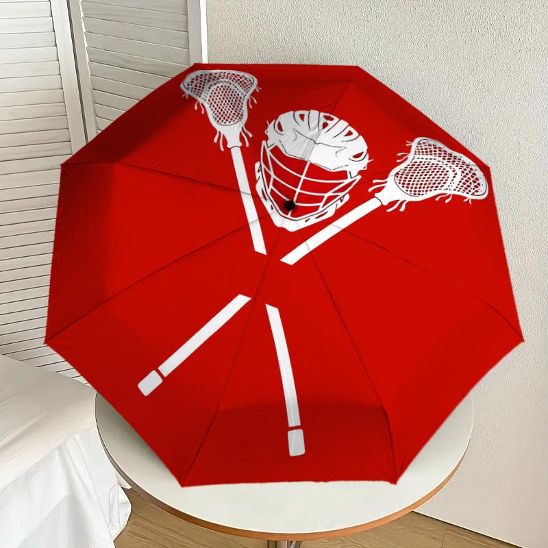 1PC lacrosse helmet Umbrella-8-Rib Reinforced, Automatic Open, Lightweight & Durable, Cute Fashion Accessory for Outdoor-W105