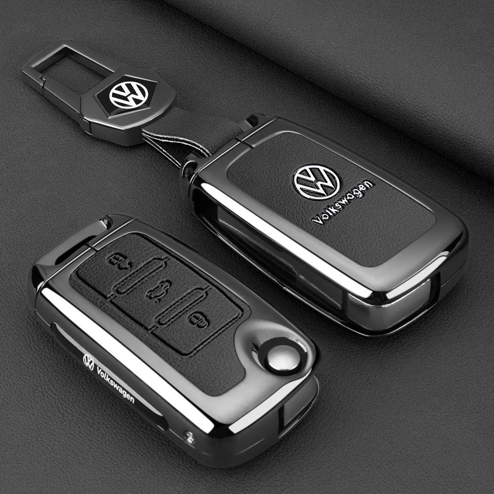 xyz1 Zinc Alloy Car Remote Key Case Cover Holder Shell For Volkswagen VW Polo Golf Passat Tiguan Beetle Caddy Eos Auto Accessories