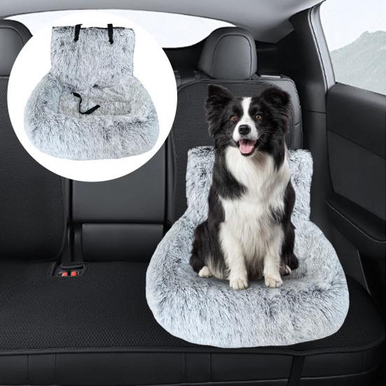 Мягкое моющееся автомобильное сиденье для собак, бустер для домашних животных с поводком безопасности, плюшевая бархатная переноска для щенков, кровать для путешествий в машину для маленьких, средних и больших собак