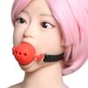 SM gag sex ball with hole soft rubber gag large, medium and small full silicone gag export source sex gag