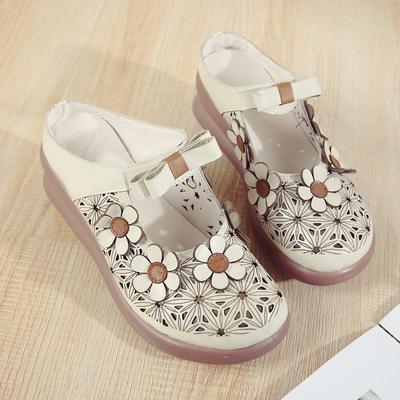 Новые летние туфли женские из коровьей кожи верхнего слоя, на губчатой подошве, в национальном стиле, из натуральной кожи, с цветами, шлепанцы, дышащие