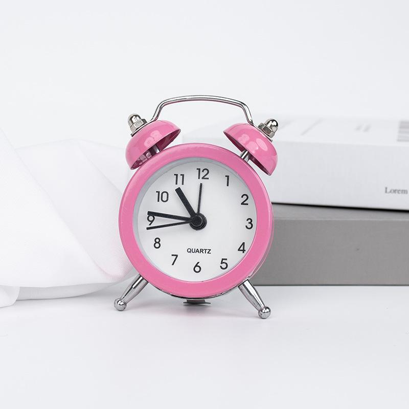 Student Desk Clock: Creative Silent Alarm, Metal Mini Table Clock, Cute Decorative Pocket Watch for Dorms