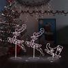 VidaXL Reindeer and Sleigh Christmas Flying Christmas Decoration Garden Patio Backyard Outdoor Indoor Acrylic 260x21x87 328509