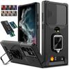 Чехол Armor Kickstand для Samsung Galaxy S24 S23 Ultra S22 Plus S21 FE Note 20, чехол с отделением для карт, держателем для кошелька и кольца, чехол для бизнеса с полной защитой