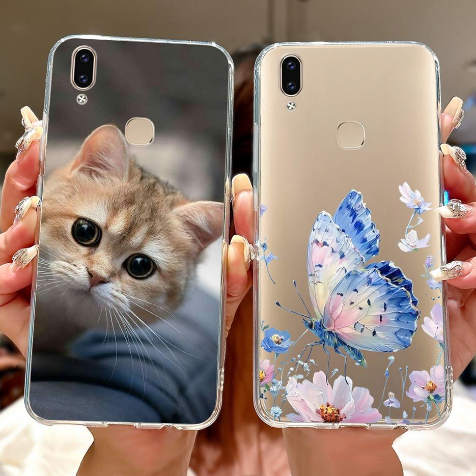 Чехол для Vivo V9 Youth 1727 1726 Милый Чехол с Рисунком Сердечка Мягкий Тонкий Чехол для Телефона Для Vivo Y85 Y89 V 9 Youth VivoV9 6GB Fundas