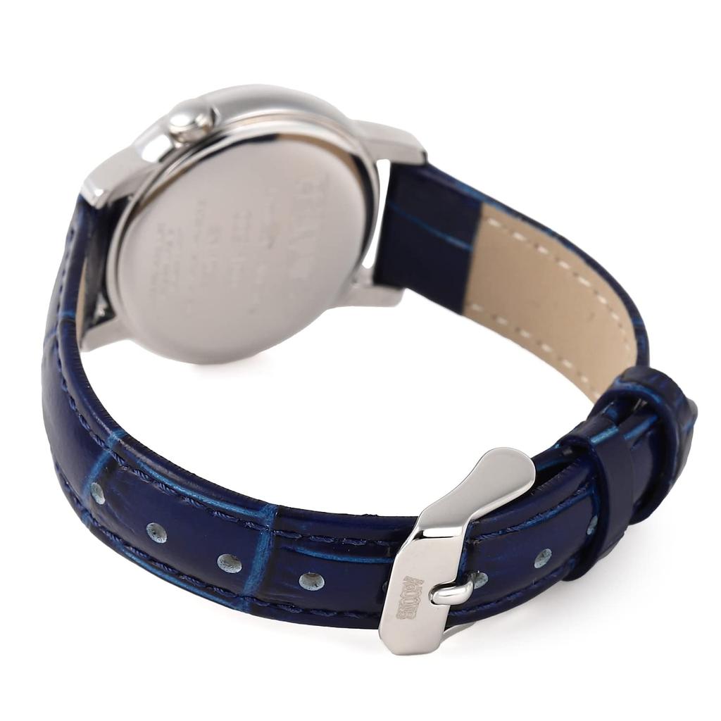 Snoopy ограниченный тираж 100 экземпляров с серийным японским проектом, ремешок из натуральной кожи, женские часы, мир, номер, модель, (синий)