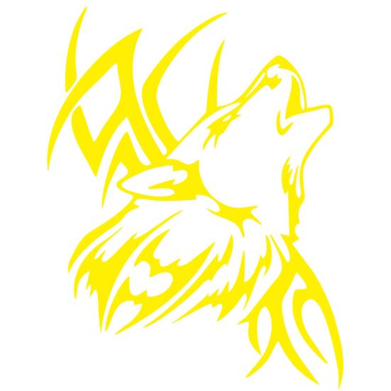 Автомобильная забавная наклейка, стильный узор, хороший визуальный эффект, креативная наклейка с воющим волком для автомобиля ATV