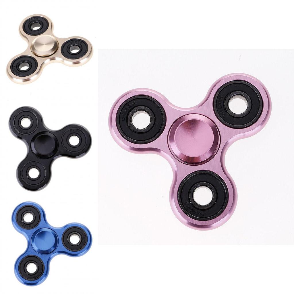 Sleek And Sturdy Metal Fidget Spinner With Silent Bearings Stress Relief Tri-spinner