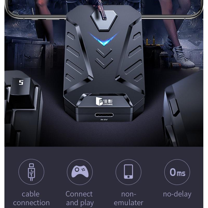 Игровой конвертер Bluetooth 5.0 Мобильный контроллер Игровая клавиатура Конвертер мыши для Android