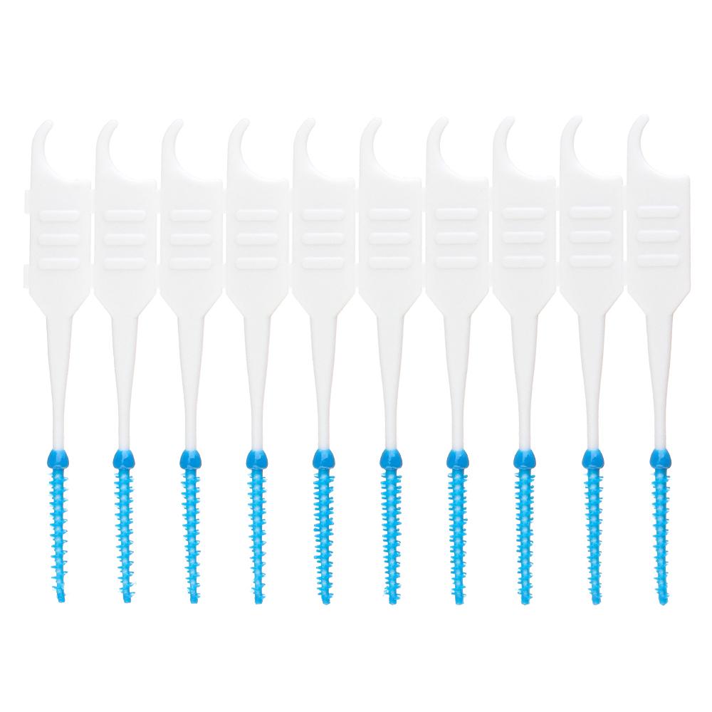 40 шт. супер мягкие щетки для чистки полости рта, зубная нить, межзубные ершики