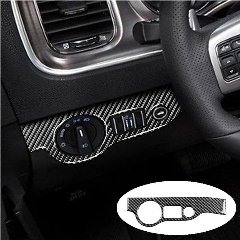 Car Interior Decoration Protection Carbon Fiber Sticker For Dodge Charger 2015-up Deluxe Auto Styling Accessories