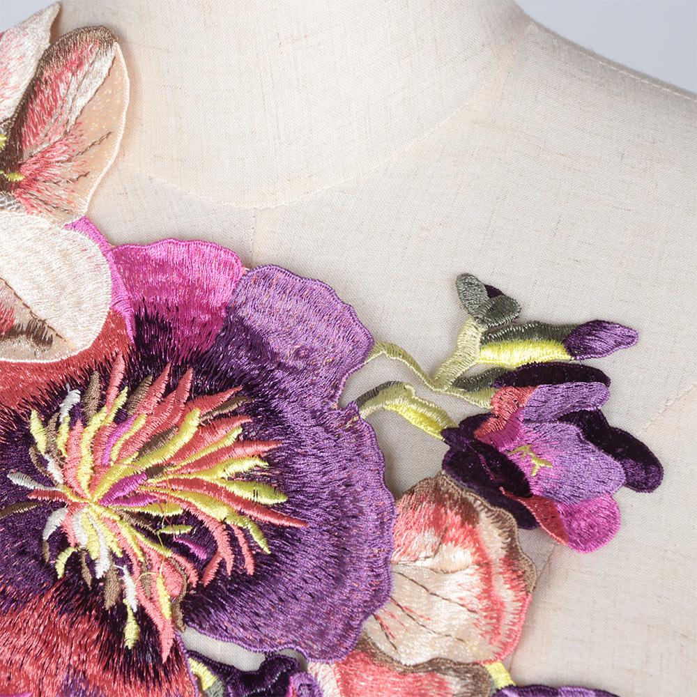 Швейные принадлежности кружевная отделка цветок вырез платья аппликация вышитый воротник нашивка на одежду